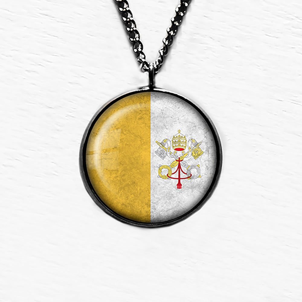Vatican City Flag Pendant & Necklace