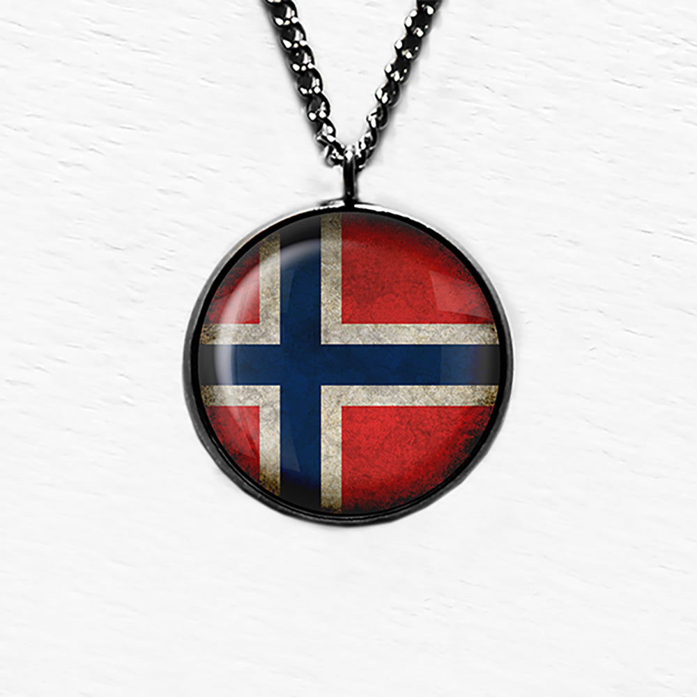 Norway Norwegian Flag Pendant & Necklace