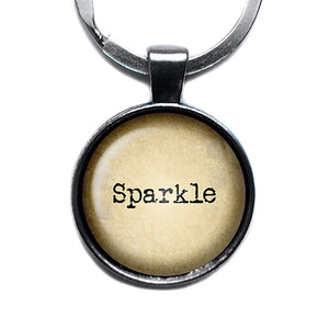 Sparkle Antique Silver Keychain