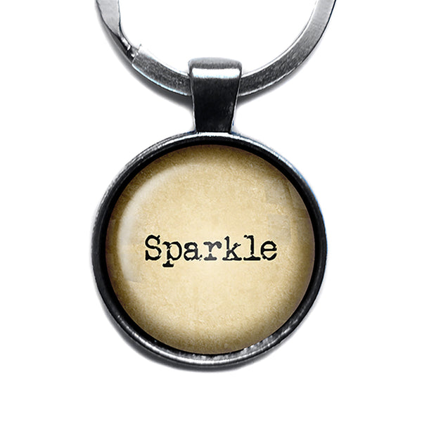 Sparkle Antique Silver Keychain