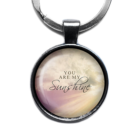 You Are My Sunshine Antique Silver Keychain