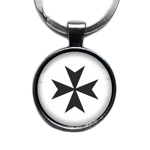 Cross of the Teutonic Knights Teutones Antique Silver Keychain