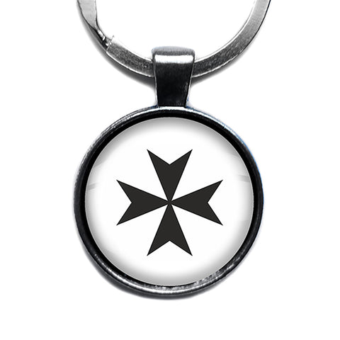 Cross of the Teutonic Knights Teutones Antique Silver Keychain
