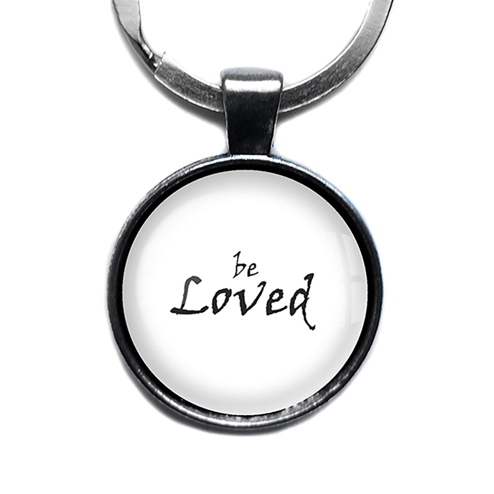 Be Loved Antique Silver Keychain
