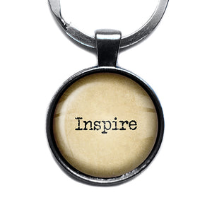 Inspire Antique Silver Keychain
