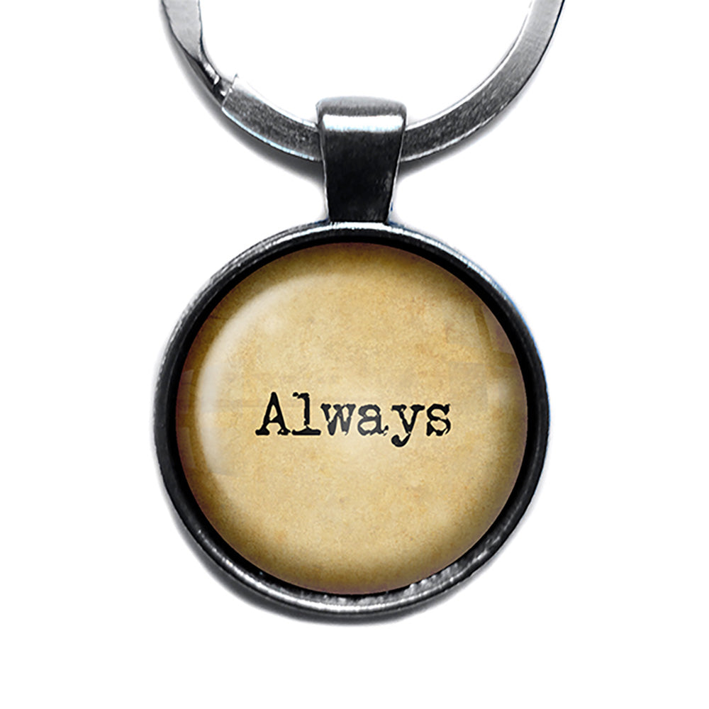 Always Antique Silver Keychain