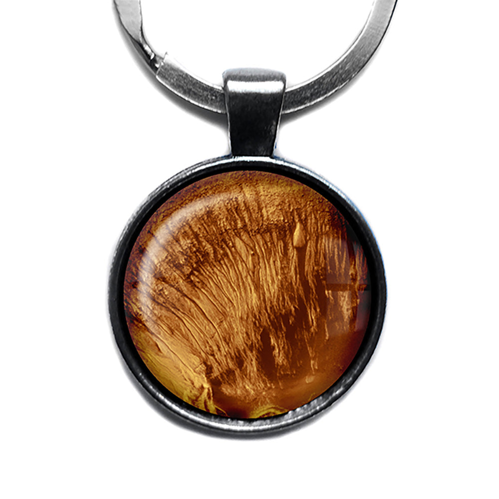 NASA Photograph Mars Surface Antique Silver Keychain