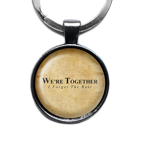Walt Witman We're Together I Forget the Rest Antique Silver Keychain