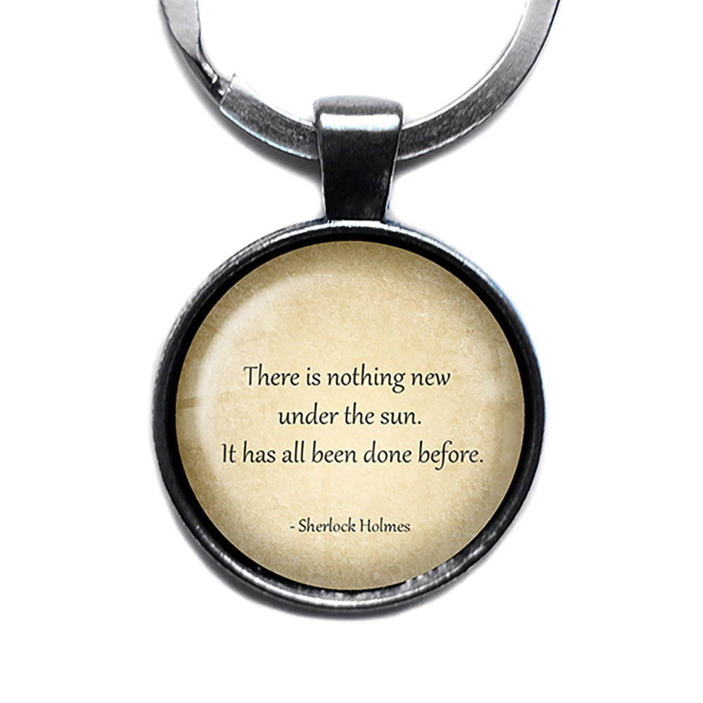 Sherlock Holmes Nothing New under the Sun Antique Silver Keychain