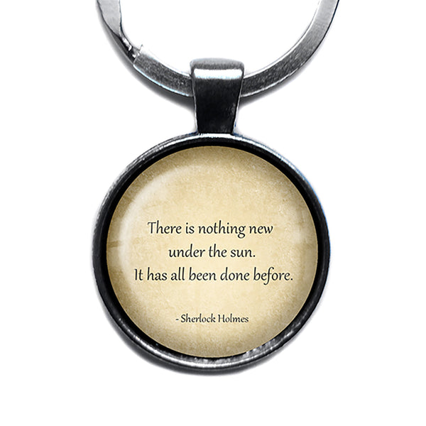 Sherlock Holmes Nothing New under the Sun Antique Silver Keychain