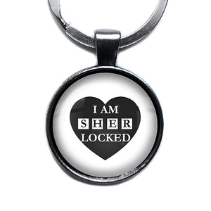 Sherlock Holmes I am Sherlocked Antique Silver Keychain