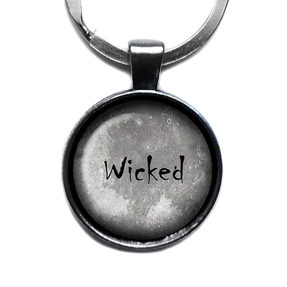 Halloween Wicked Antique Silver Keychain