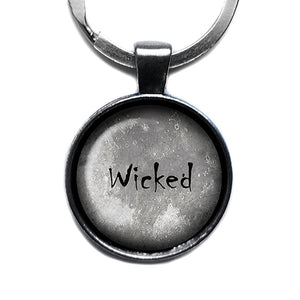 Halloween Wicked Antique Silver Keychain