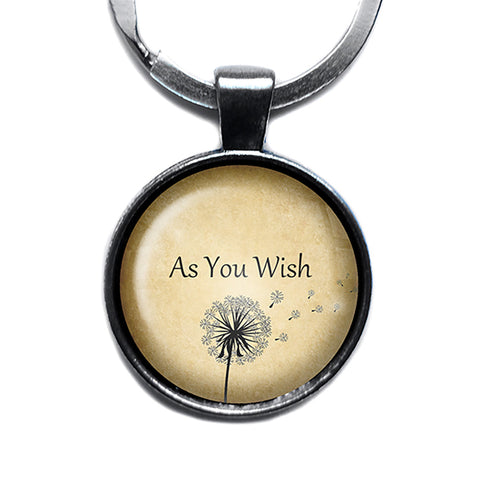 As You Wish Antique Silver Keychain