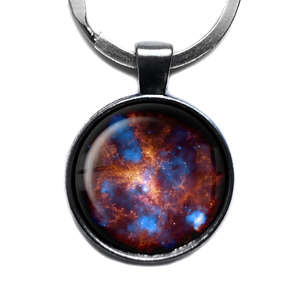 NASA Photograph The Tarantula Nebula Antique Silver Keychain