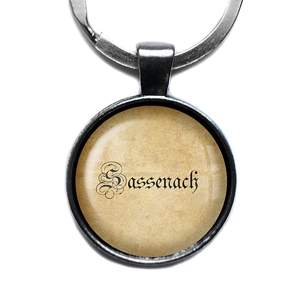 Sassenach Book TV Spelling Antique Silver Keychain