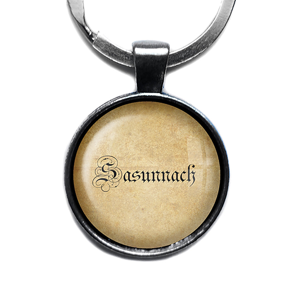Saxon Sasunnach Old Gaelic Spelling Antique Silver Keychain