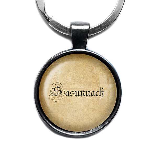 Saxon Sasunnach Old Gaelic Spelling Antique Silver Keychain