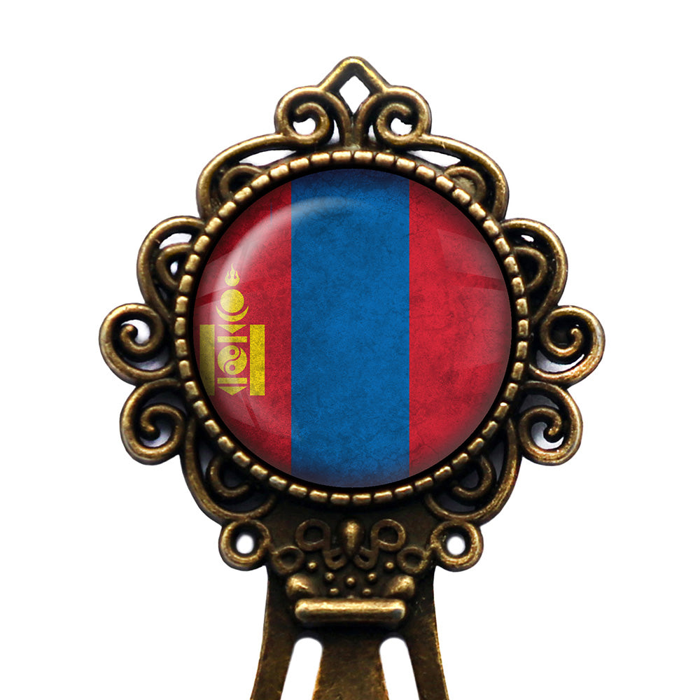 Mongolia Mongolian Flag Bronze Bookmark
