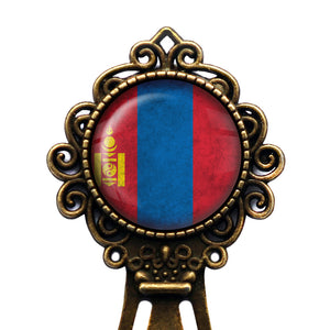 Mongolia Mongolian Flag Bronze Bookmark