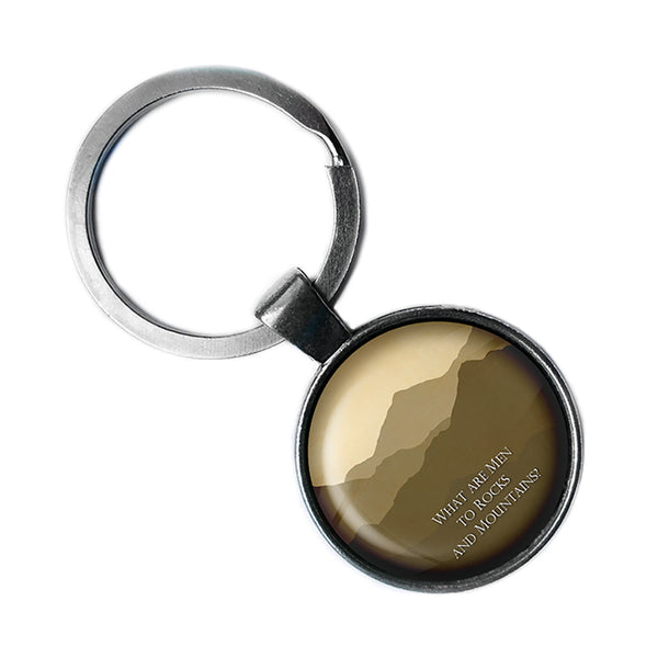 Jane Austen What are Men to Rocks and Mountains from Pride and Prejudice Antique Silver Keychain