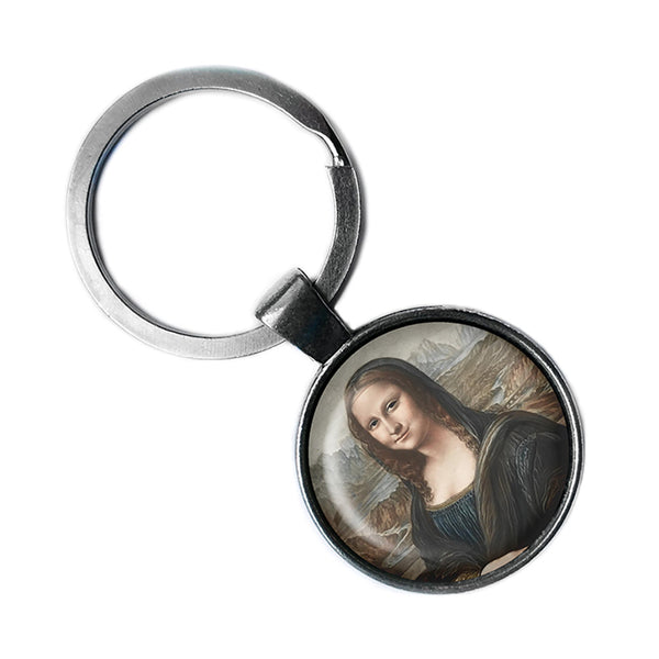 Fitz Henry Lane Harbor of Boston 1846 Classic Artwork Antique Silver Keychain