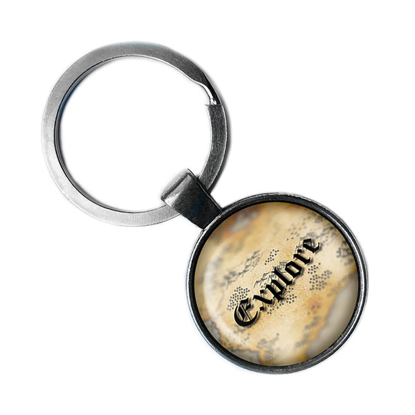 Explore Ancient Cartography Map Antique Silver Keychain