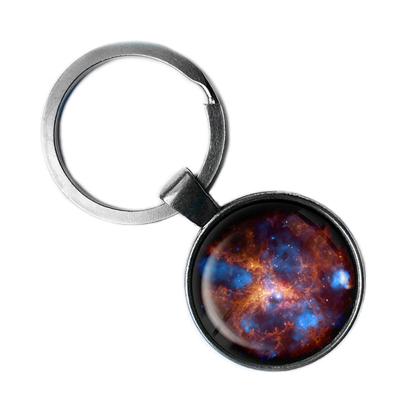 NASA Photograph The Tarantula Nebula Antique Silver Keychain