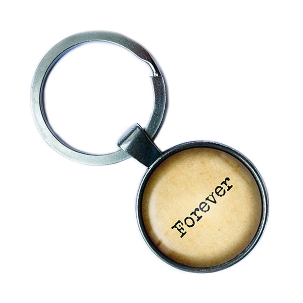 Forever Antique Silver Keychain