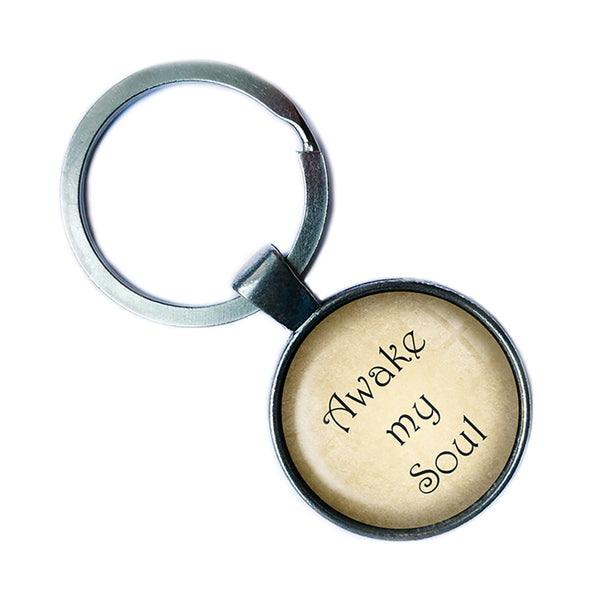 Awake my Soul Antique Silver Keychain