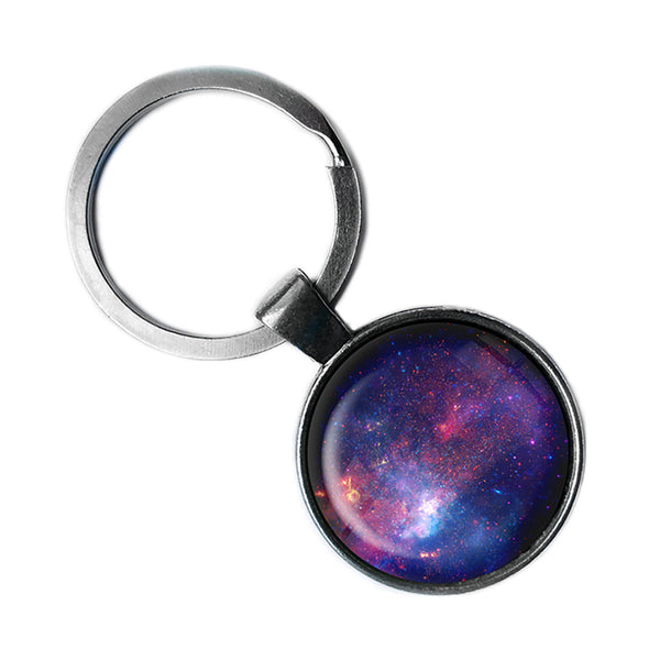 NASA Photograph Nebular Awe Antique Silver Keychain