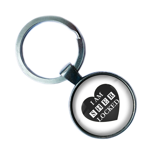 Sherlock Holmes I am Sherlocked Antique Silver Keychain