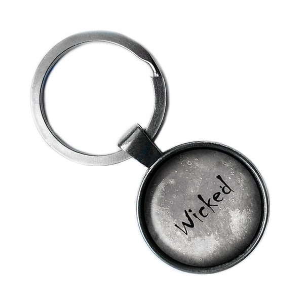 Halloween Wicked Antique Silver Keychain