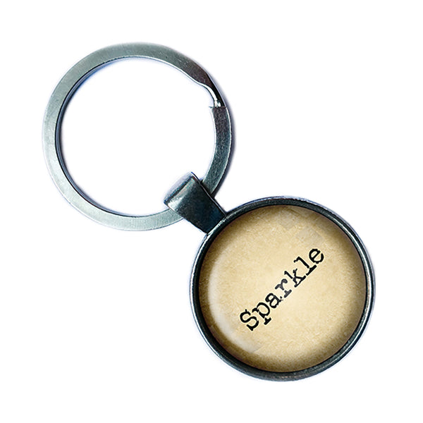 Sparkle Antique Silver Keychain