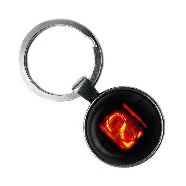 Dieselpunk Steampunk Cyberpunk Nixie Tube Print Number 2 Two Antique Silver Keychain
