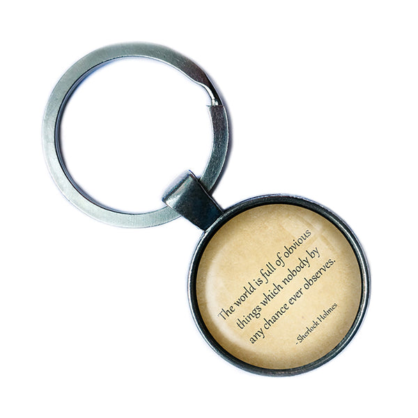 Sherlock Holmes Eliminate all other factors Remain Truth Antique Silver Keychain