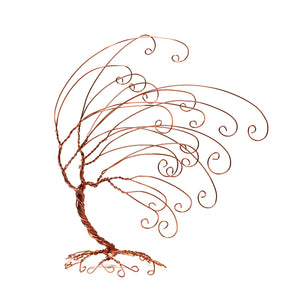 Polished Copper Whimsical Wire Tree