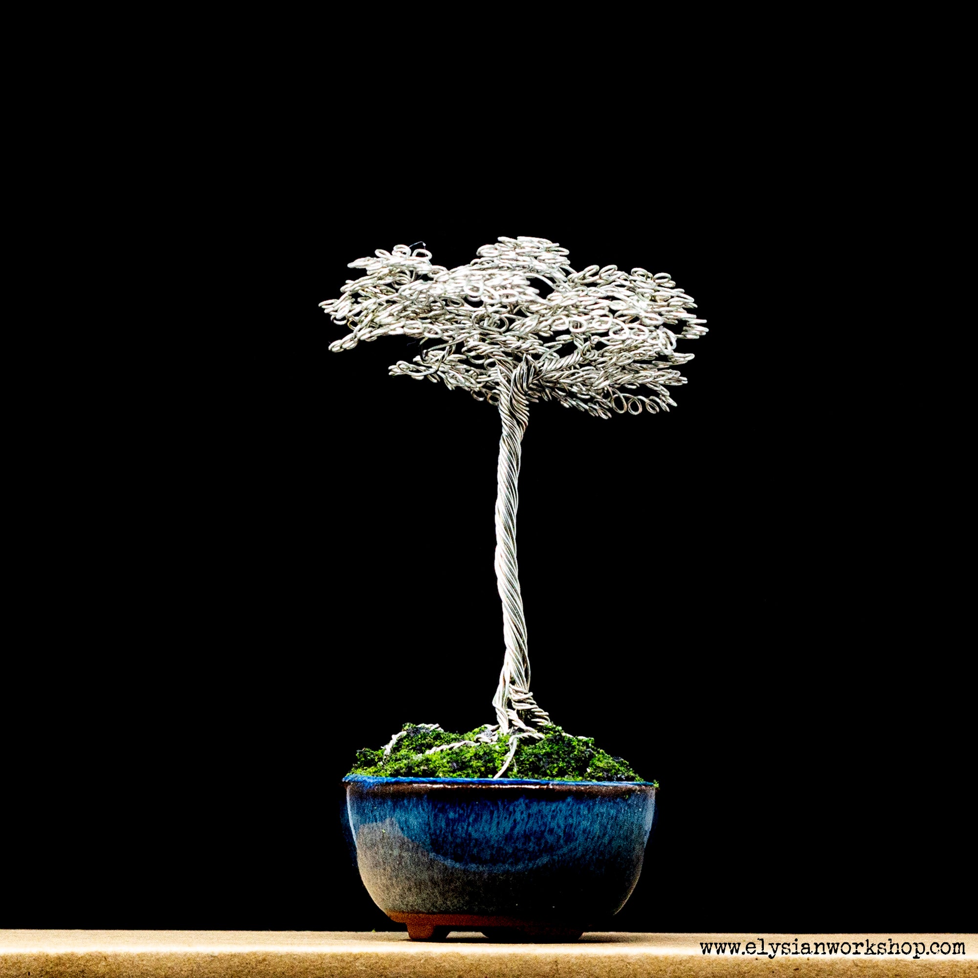 aluminum wire bonsai tree Tinned Copper Wire Bonsai in Ceramic Pot – Elysian Workshop