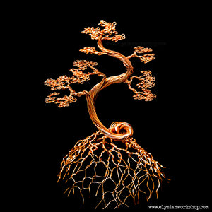 wire bonsai tree sculpture tutorial Large Handmade Copper Wire Bonsai Tree Sculpture – Elysian Workshop